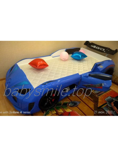 Ліжко машинка Audi синя